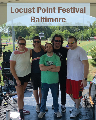 The whole Lies From Granny gang at the Locust Point Festival