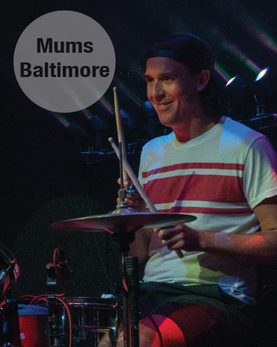 Colin Stevens drumming up a storm at an LFG show